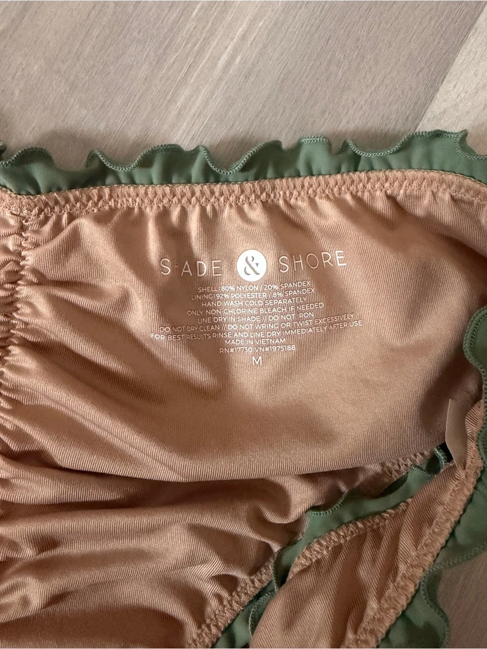 Women's Ruffle Edge Cheeky Coverage Bikini Bottom - Shade & Shore™ M